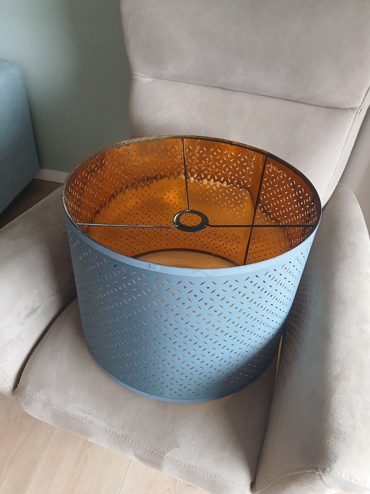 Ikea lampenkap 45 cm, Ophalen, 25 tot 50 cm, Blauw, Rond