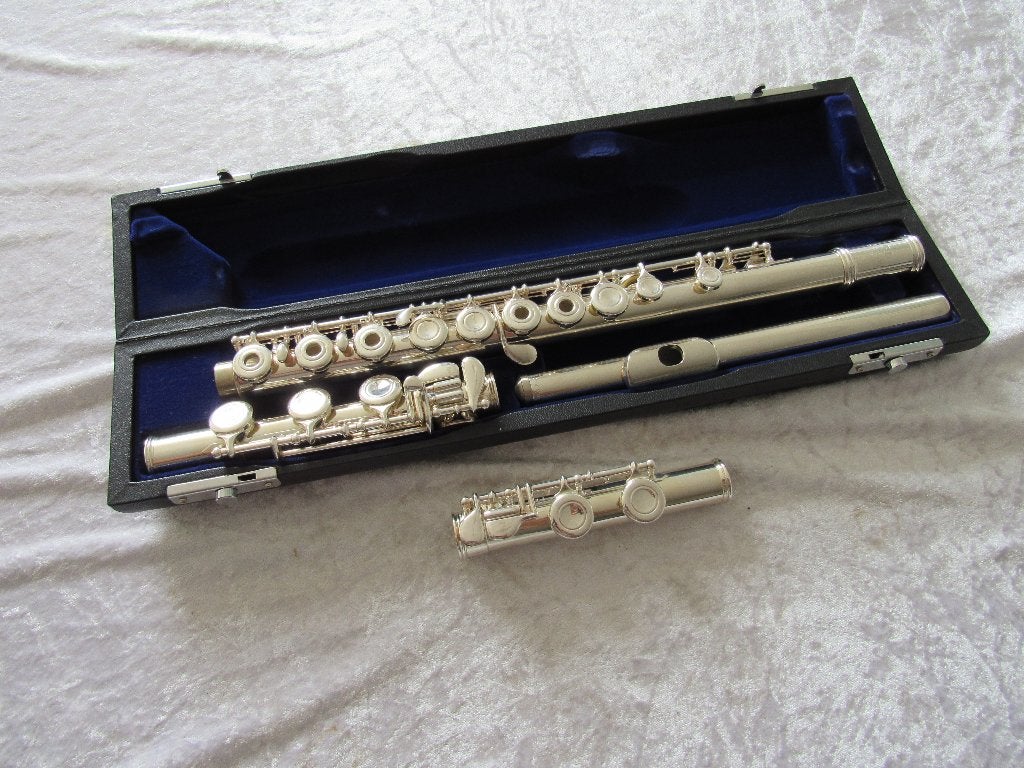 Emerson dwarsfluit met B en C voet, Muziek en Instrumenten, Gebruikt, -, Dwarsfluit, -