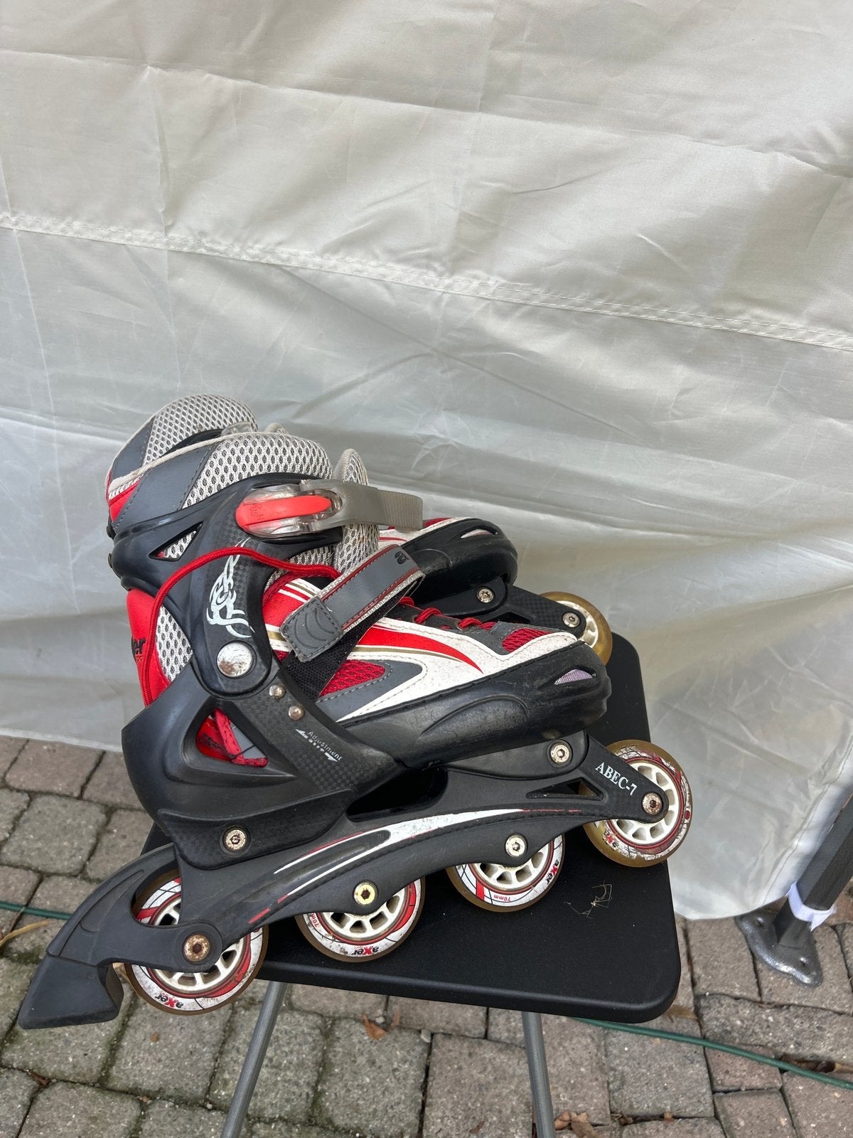 Verstelbare Inline Skates - Zwart/Rood - Maat 38-41, Overige merken, Kinderen, Ophalen of Verzenden, Inline skates 4 wielen