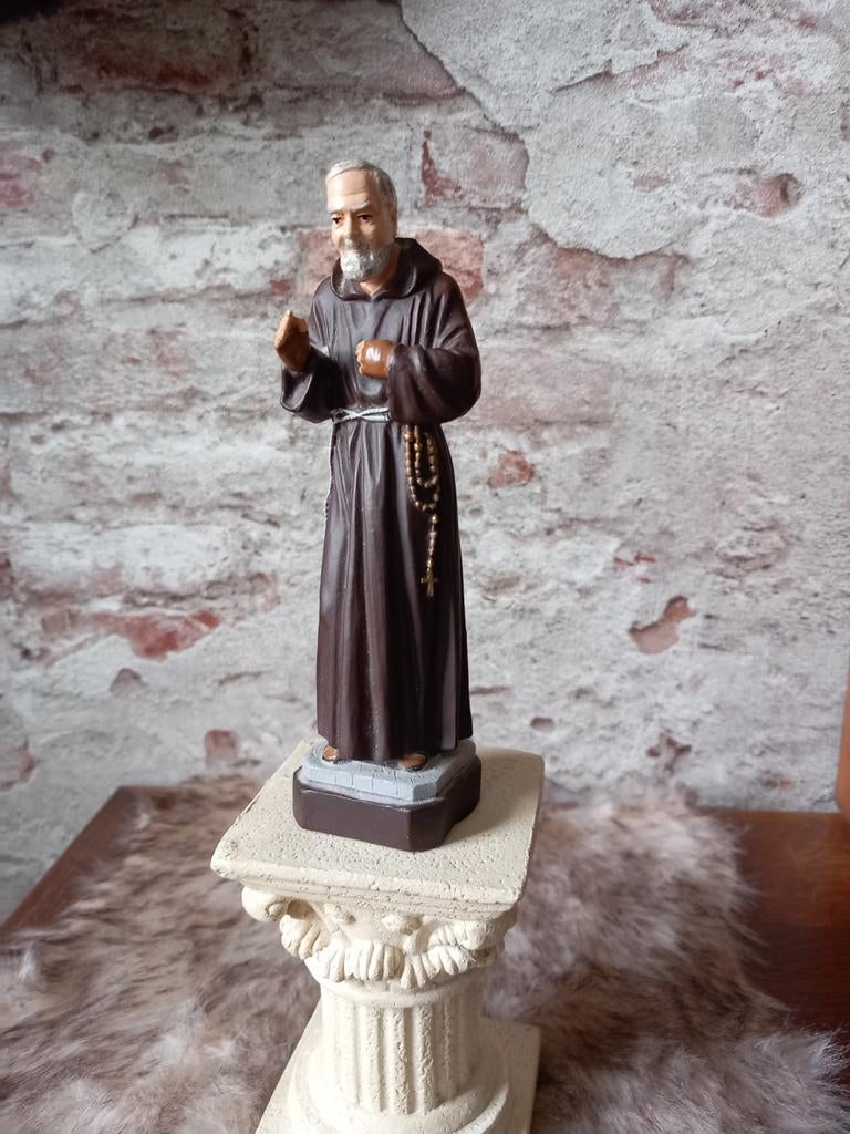 Brocant heiligenbeeldje pater Pio, Antiek en Kunst, Ophalen of Verzenden