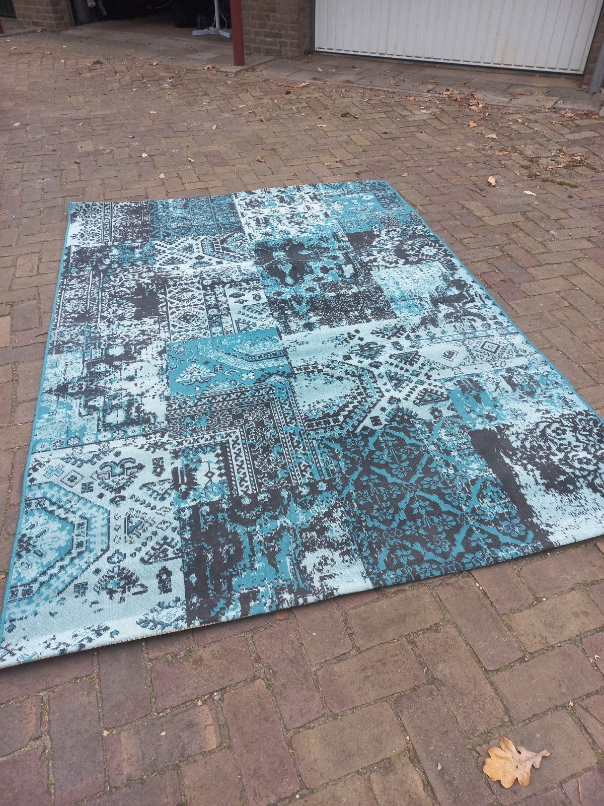 Mooi blauw kelim tapijt - 230 x 160 cm, Ophalen, Gebruikt, Blauw, 150 tot 200 cm