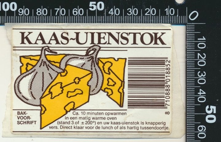 Sticker: Kaas Uienstok, Verzenden, Zo goed als nieuw, Bedrijf of Vereniging