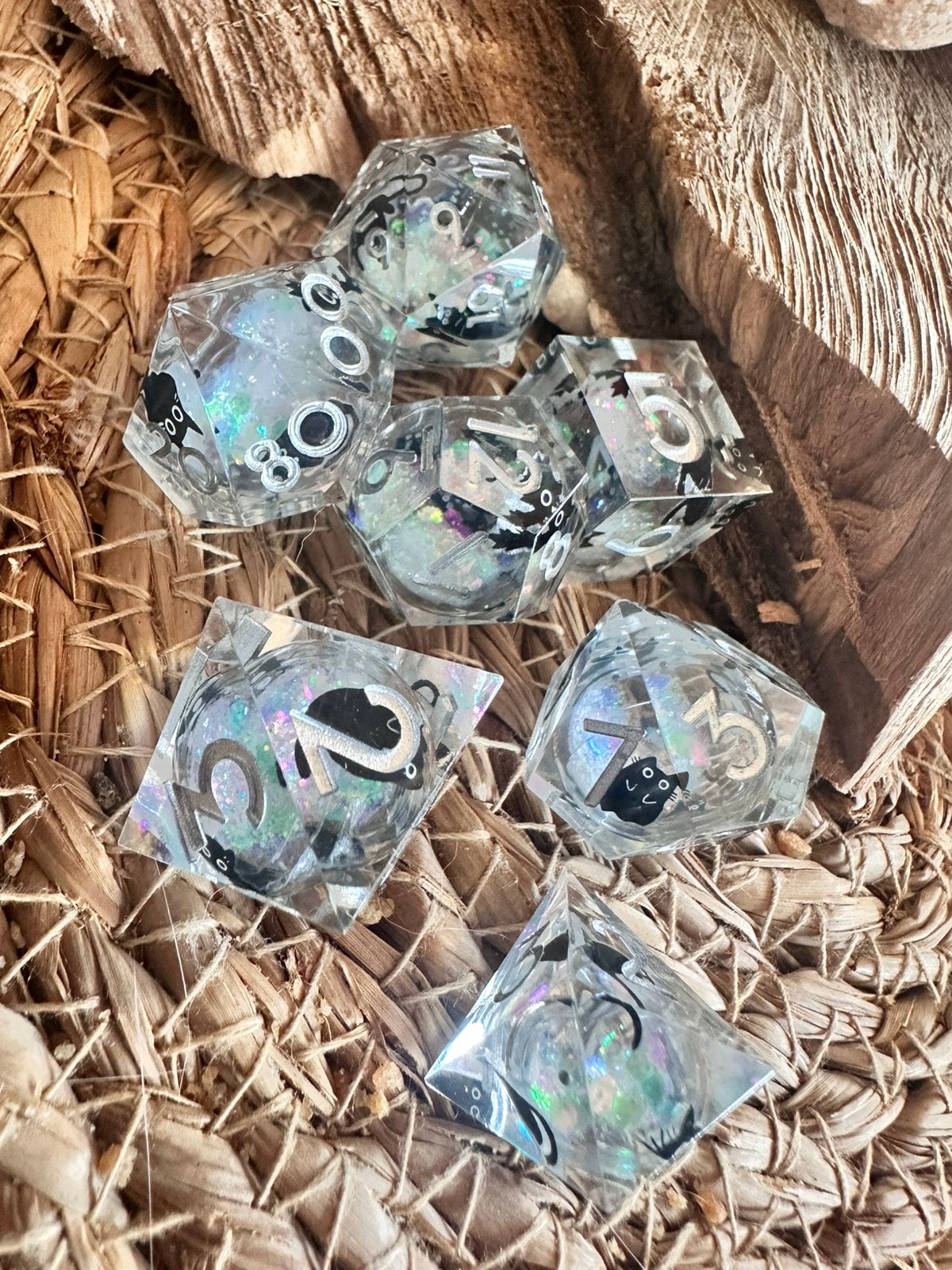 DND dice / Cats / katten / dobbelstenen / RPG / D&D, Hobby en Vrije tijd, Wargaming, Ophalen of Verzenden, Zo goed als nieuw, Overige soorten