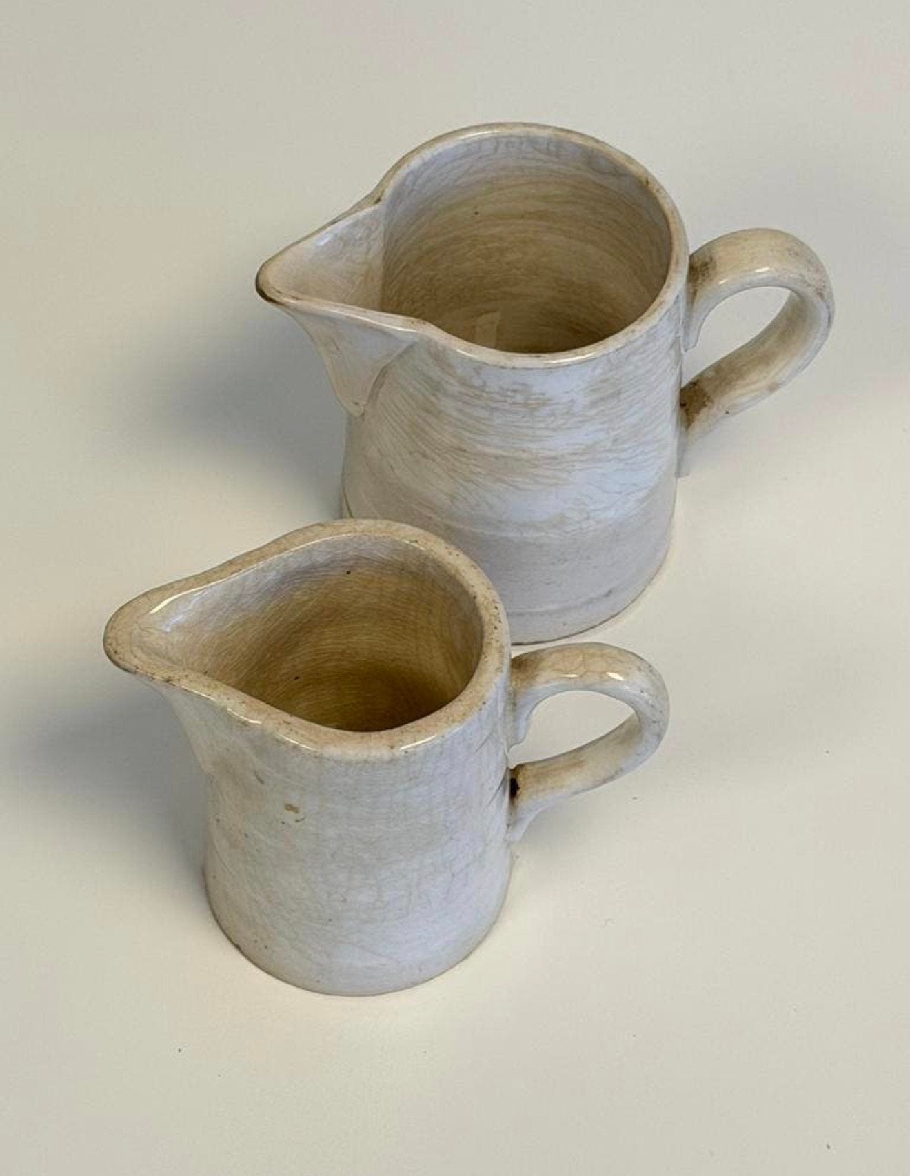 2x Boch Frères Keramis melkkannen set vintage België servies, Antiek en Kunst, Antiek | Servies los, Ophalen of Verzenden