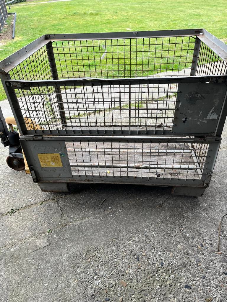 Metalen gaasbak met houten bodem, Ophalen, Gebruikt, 40 tot 60 cm, 75 tot 100 cm