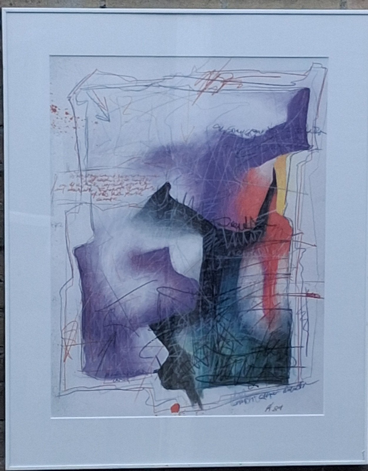 Dieter Karl Zimmer. Zeefdruk.  Abstract. 66/81 cm., Ingelijst, Ophalen, Overige onderwerpen, Zeefdruk