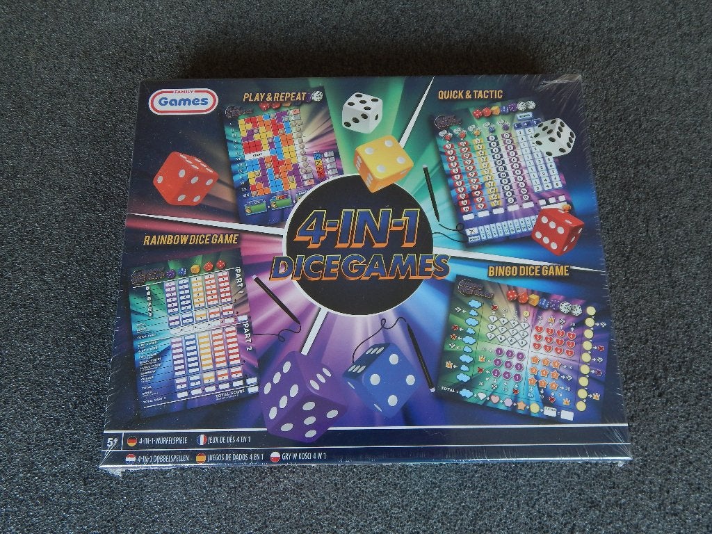 4 in 1 Dice game ,nieuw, Hobby en Vrije tijd, Gezelschapsspellen | Bordspellen, Een of twee spelers, Ophalen of Verzenden, Nieuw