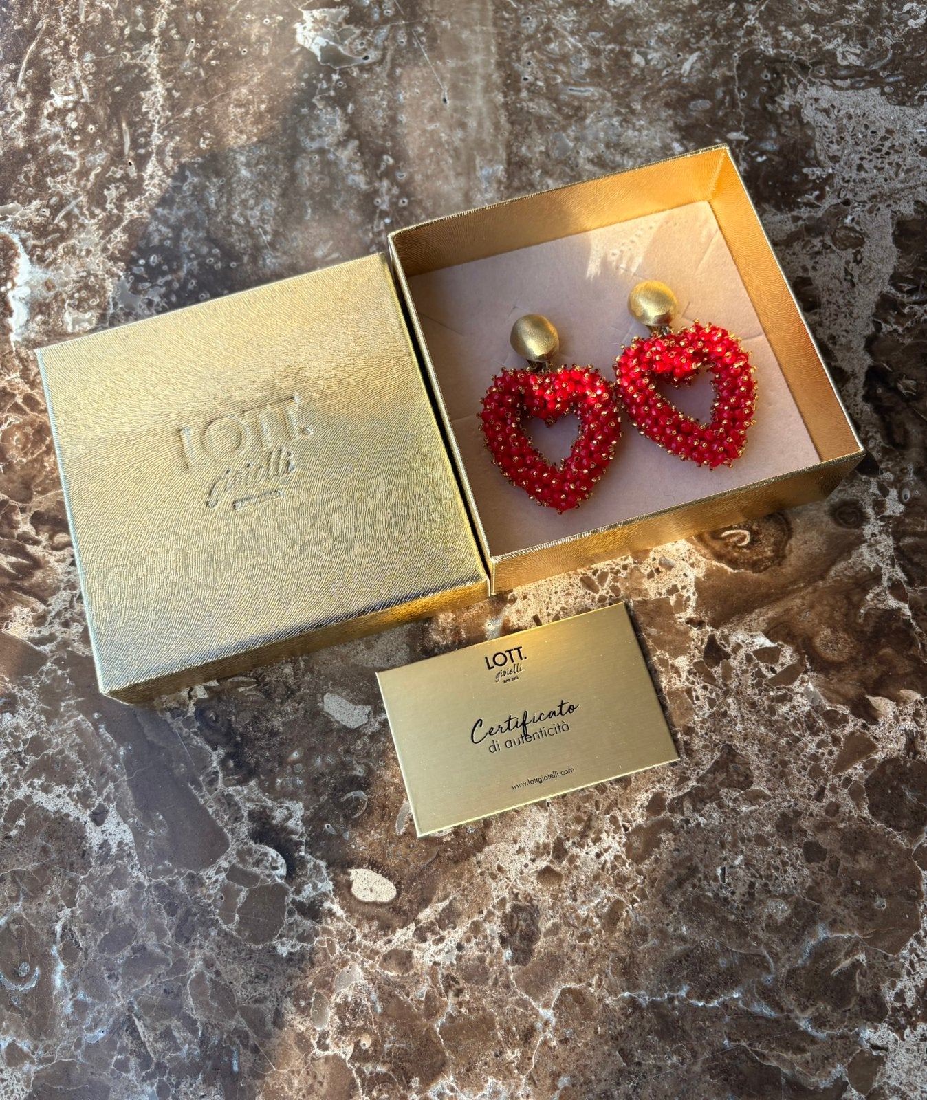 Lott Gioielli Valentina clip oorbellen - rood goud - nieuw, Ophalen of Verzenden, Nieuw, Rood, Goud