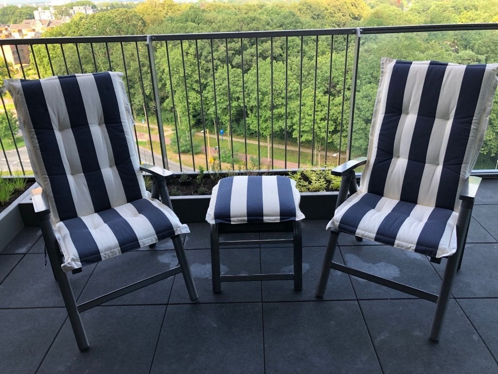 Tuinset met Hartman kussens als NIEUW, Stoel, Aluminium, Zo goed als nieuw, Tuinset