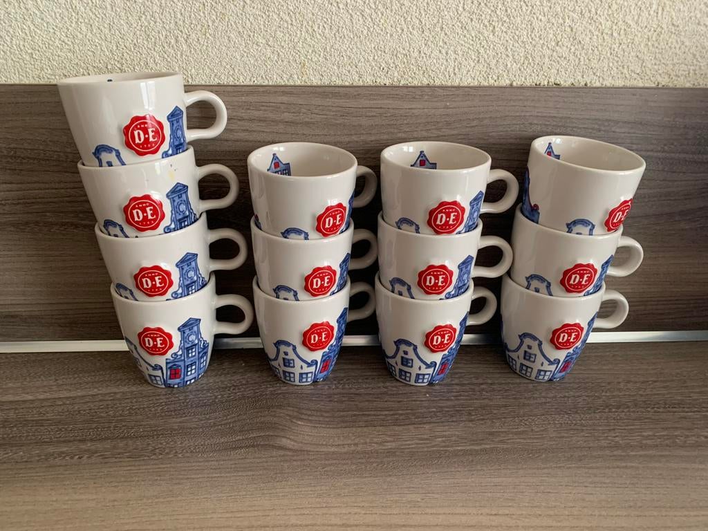 Douwe Egberts espresso kopjes, Ophalen, Gebruikt, Overige stijlen, Kop(pen) en/of Schotel(s)