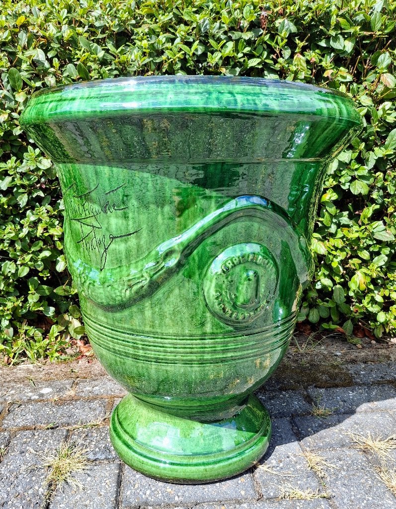 De originele geglazuurde anduze vazen afkomstig Frankrijk., Tuin en Terras, Ophalen of Verzenden, Nieuw