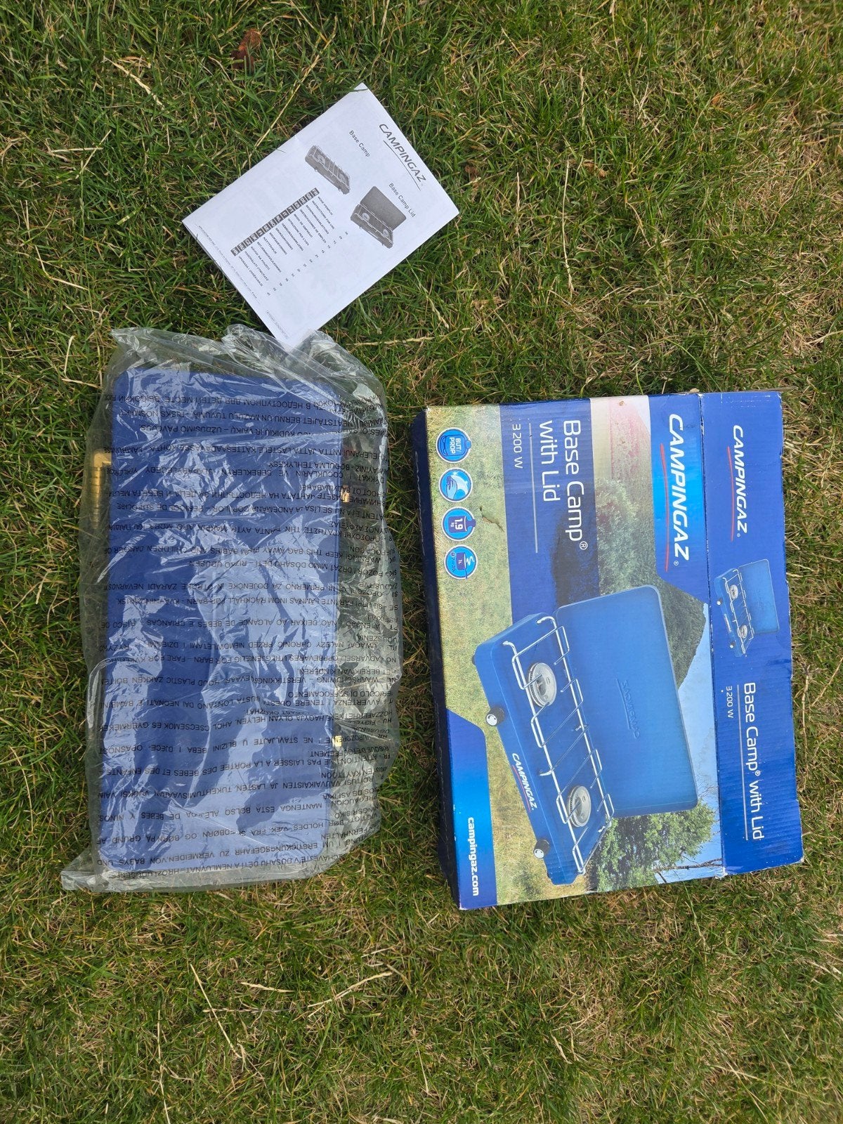 Campingaz Base Camp met Deksel - 3200W Gasfornuis, Caravans en Kamperen, Ophalen of Verzenden, Zo goed als nieuw