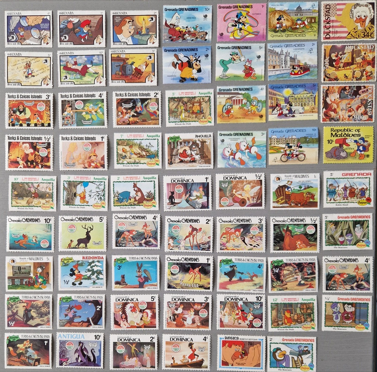 Grote verzameling Disney postzegels - Bambi, Mickey, Winnie, Verzenden, Nederland
