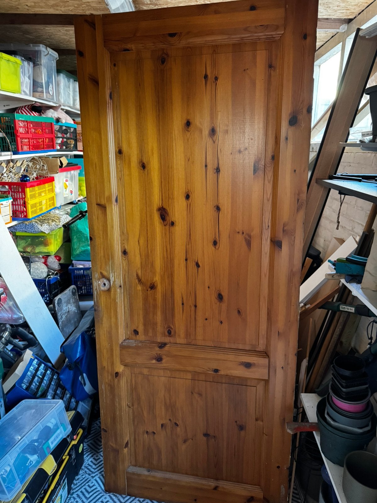Grenen deur stomp 82,5x 200, Ophalen, Binnendeur, Zo goed als nieuw, Schuifdeur