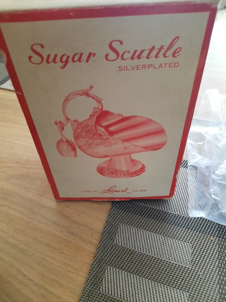 Sugar scuttle verzilvert, Ophalen of Verzenden, Overige typen, Zo goed als nieuw, Metaal