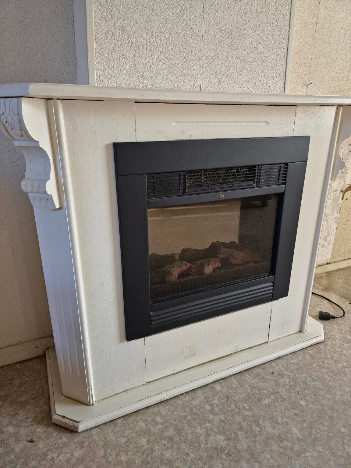 Sfeervolle elektrische inbouwhaard Classic Fire 1800W, Ophalen, Gebruikt, Vrijstaande haard, Elektrische haard