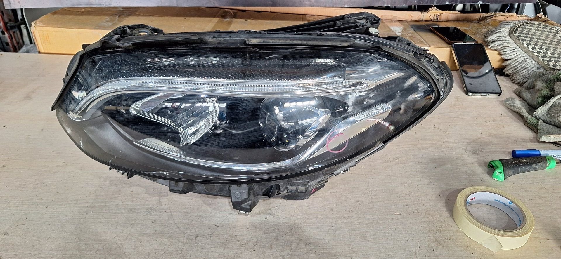 B KLASSE W246 FACELIFT LED PERFORMANCE KOPLAMP, Gebruikt, -, -, Ophalen of Verzenden