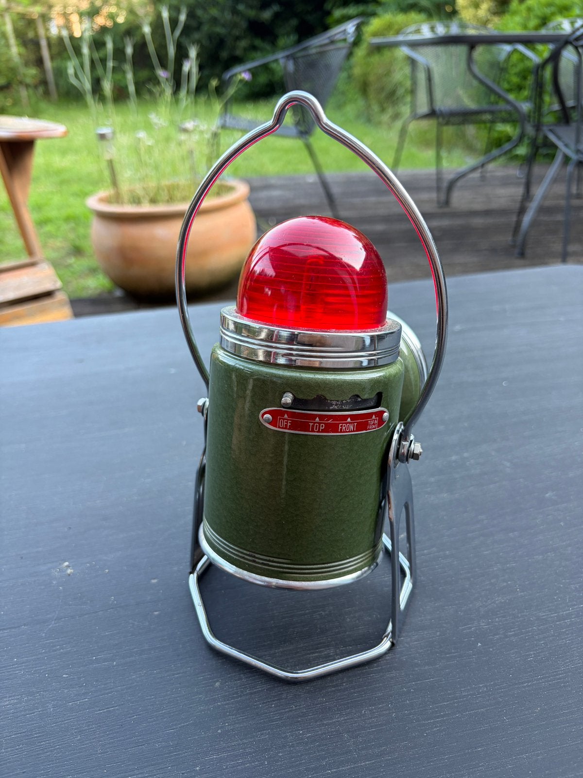 Mooie antieke pechlamp op standaard als nieuw, Auto diversen, Ophalen of Verzenden, Nieuw