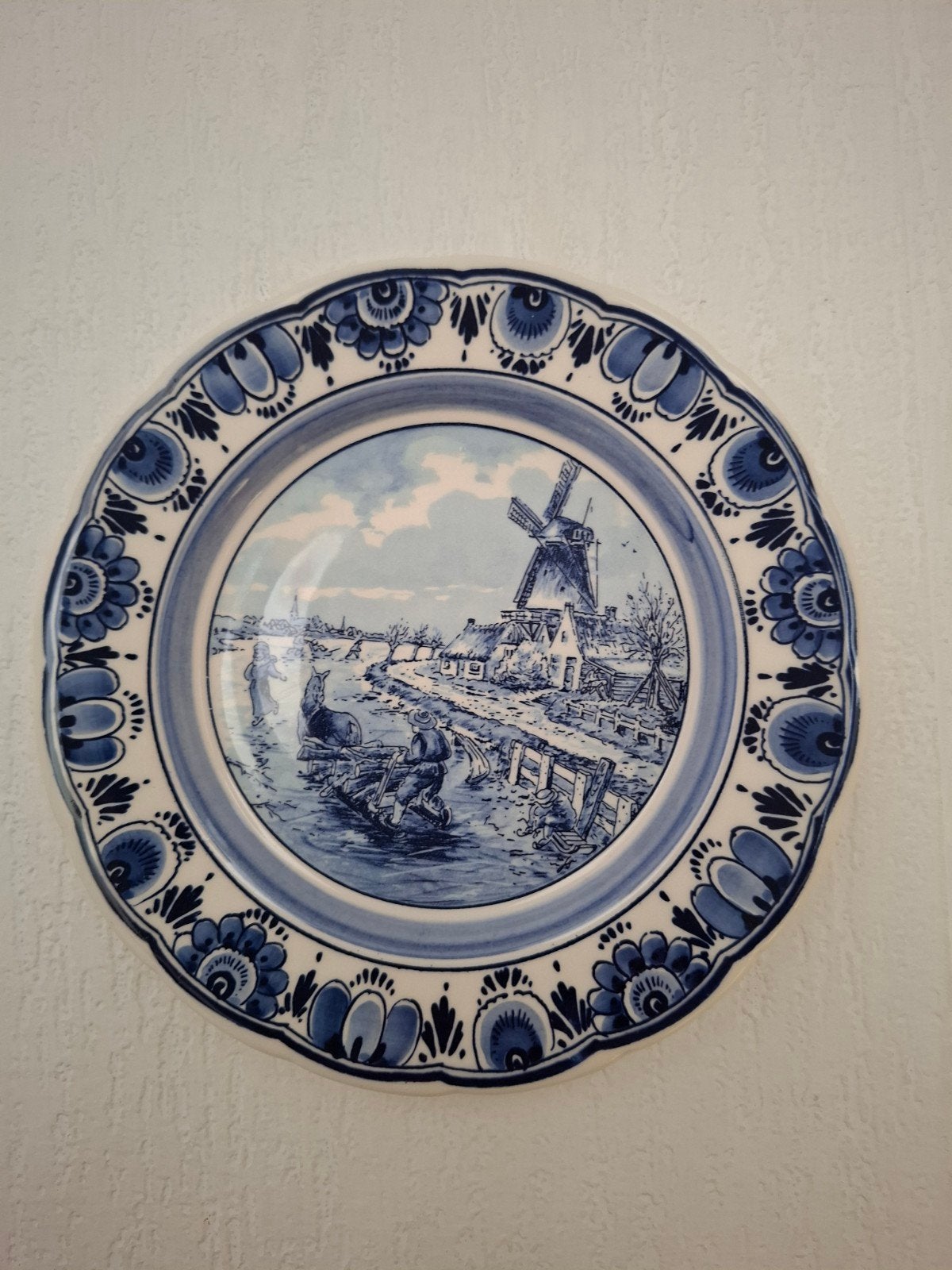 Delfts Blauw Wandbord - Handwerk Holland, Antiek en Kunst, Antiek | Wandborden en Tegels, Ophalen of Verzenden