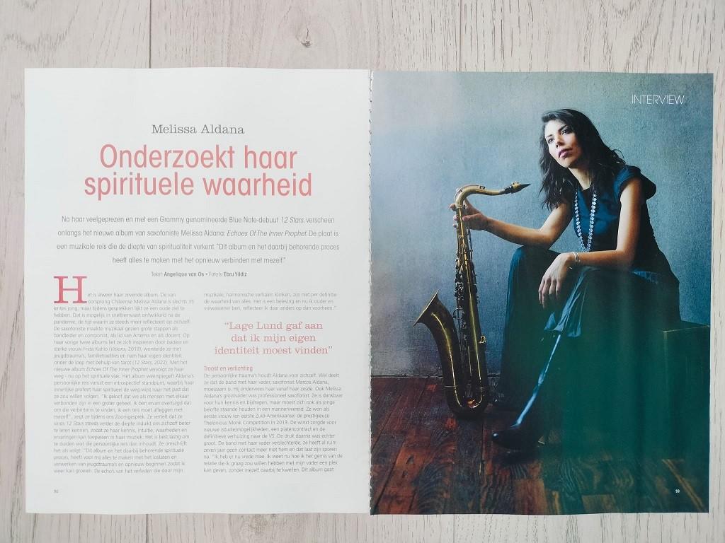 Tijdschrift artikel Melissa Aldana Jazzism magazine 2024, Verzenden, Zo goed als nieuw, Boek, Tijdschrift of Artikel
