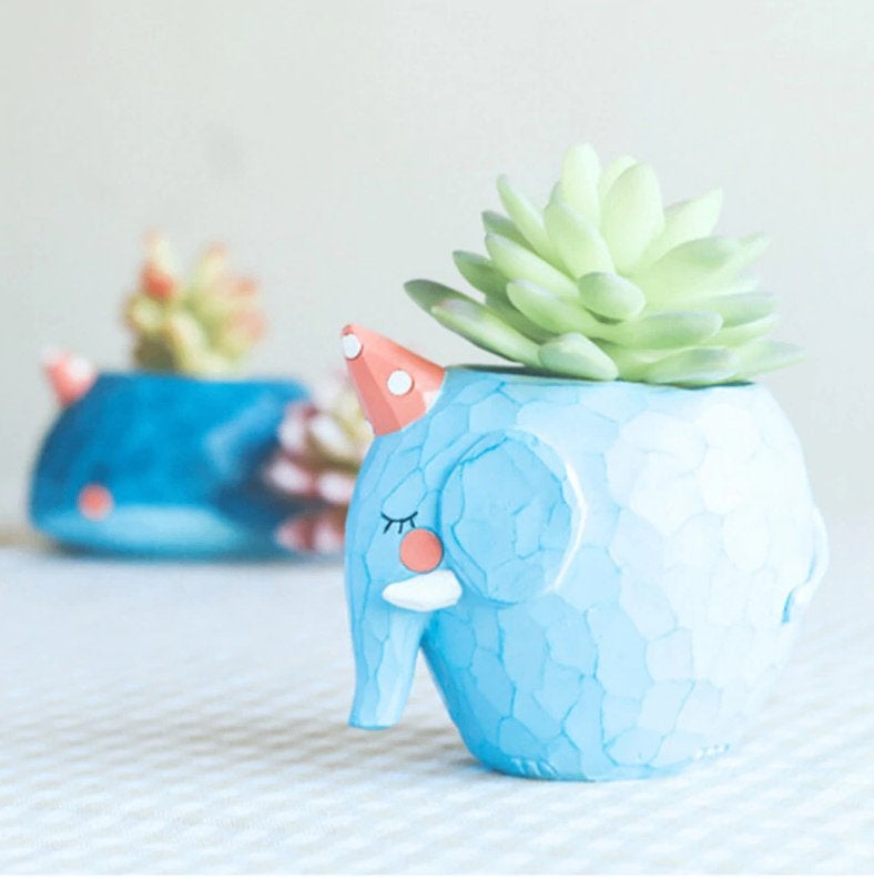 Olifant Bloempot / Bloem Pot Bak Plantenbak Dier, Overige materialen, Verzenden, Rond, Nieuw