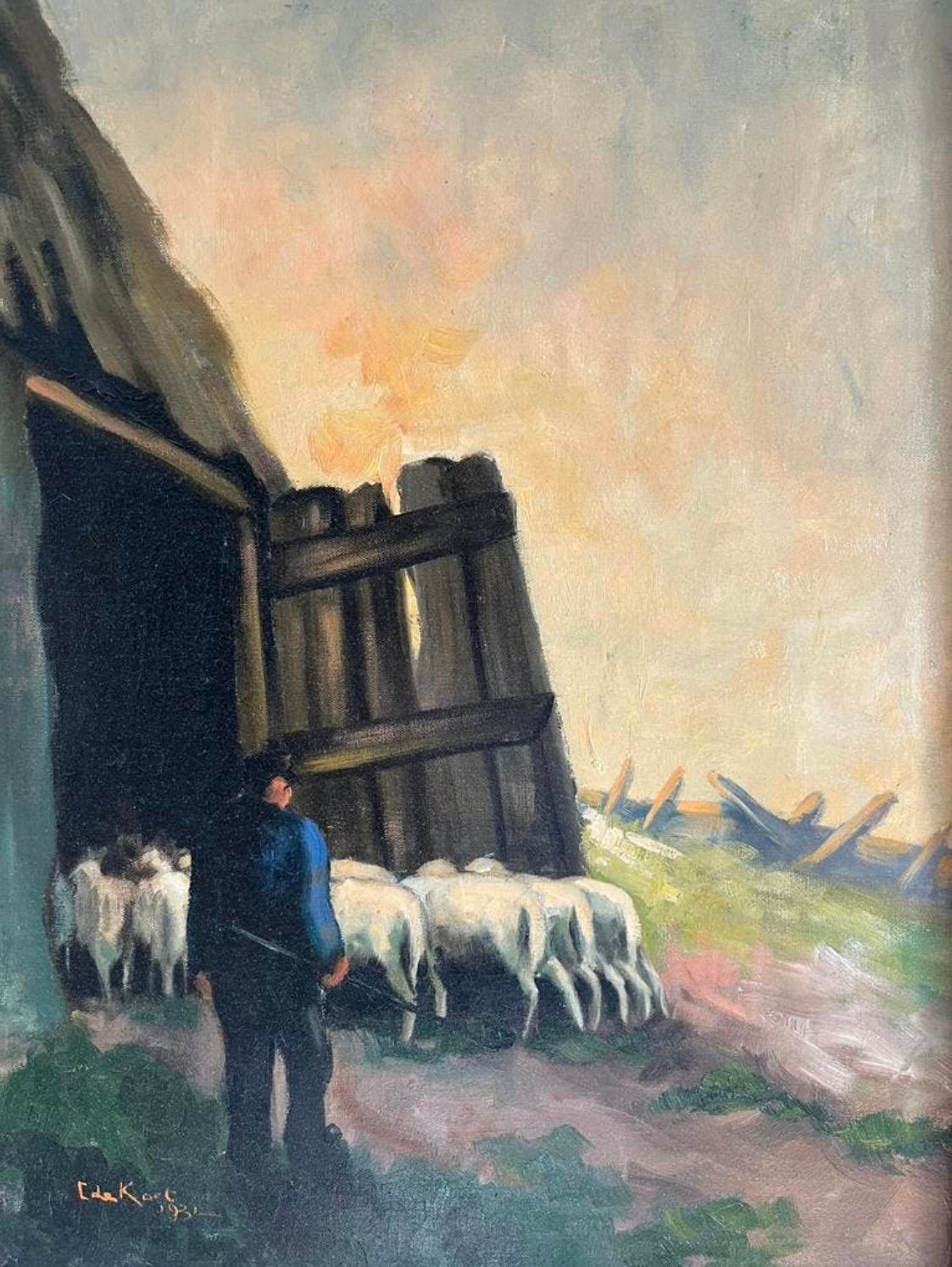 Schilderij olieverf op doek 1931 Cornelis de Kort, Ophalen