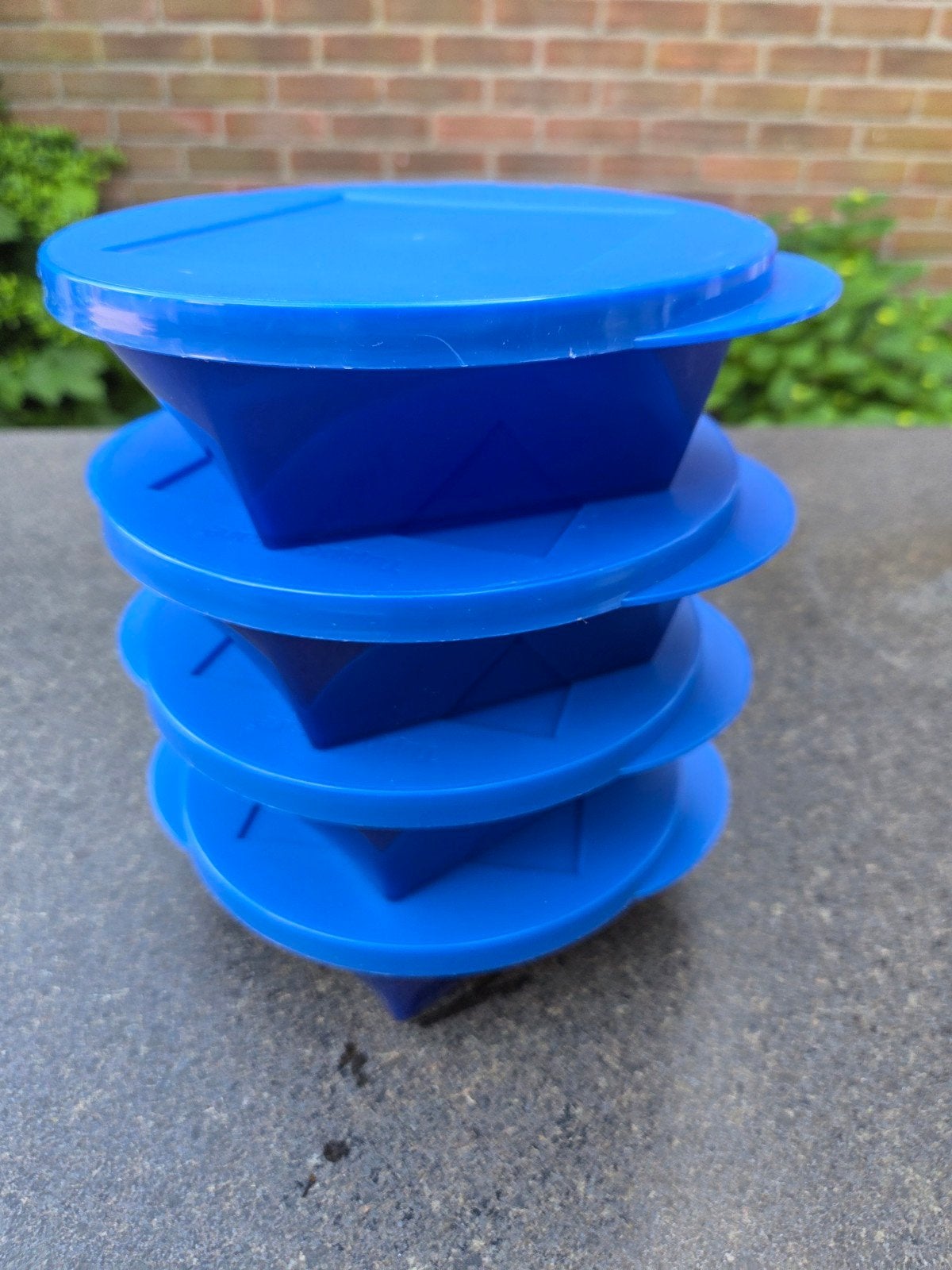 Tupperware opbergbakjes - set van 4, Ophalen of Verzenden, Gebruikt, Blauw, Overige typen