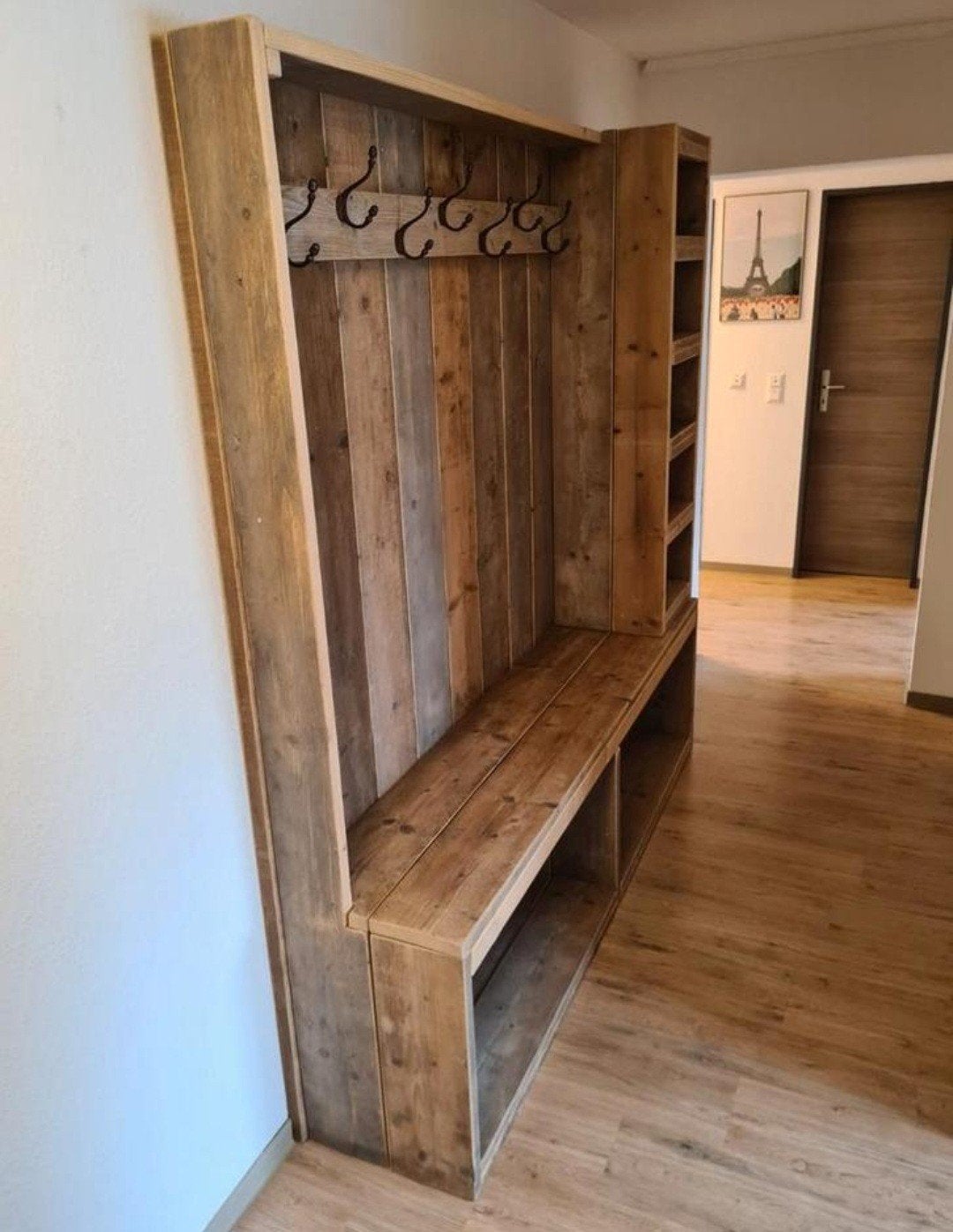 Steigerhouten kapstok gebruikt steigerhout douglas, Huis en Inrichting, Woonaccessoires | Kapstokken, Ophalen of Verzenden