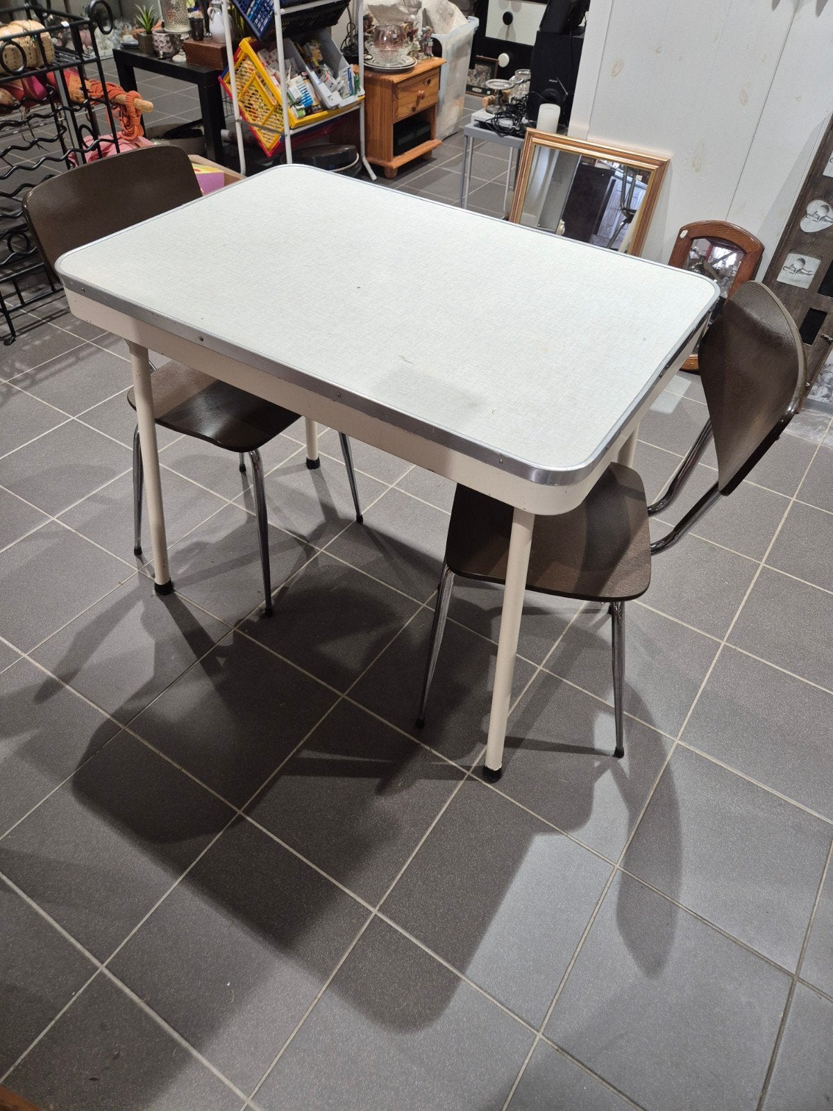 Brabantia tafel met 2 stoelen vintage, Ophalen, Gebruikt, Onbekend, Onbekend