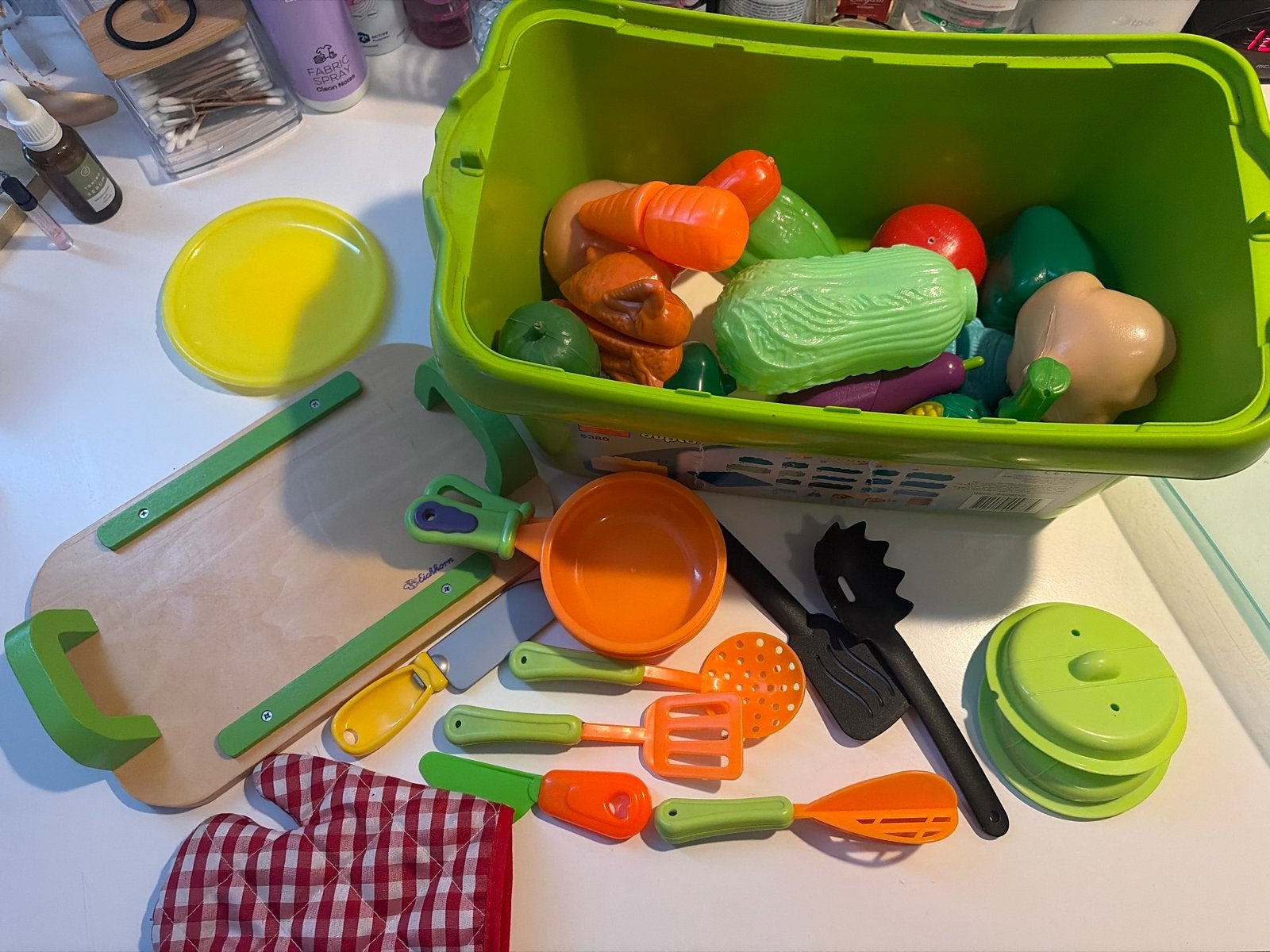 Speelgoedkeuken set: groenten, pannen en keukengerei, Ophalen, Gebruikt, Jongen of Meisje