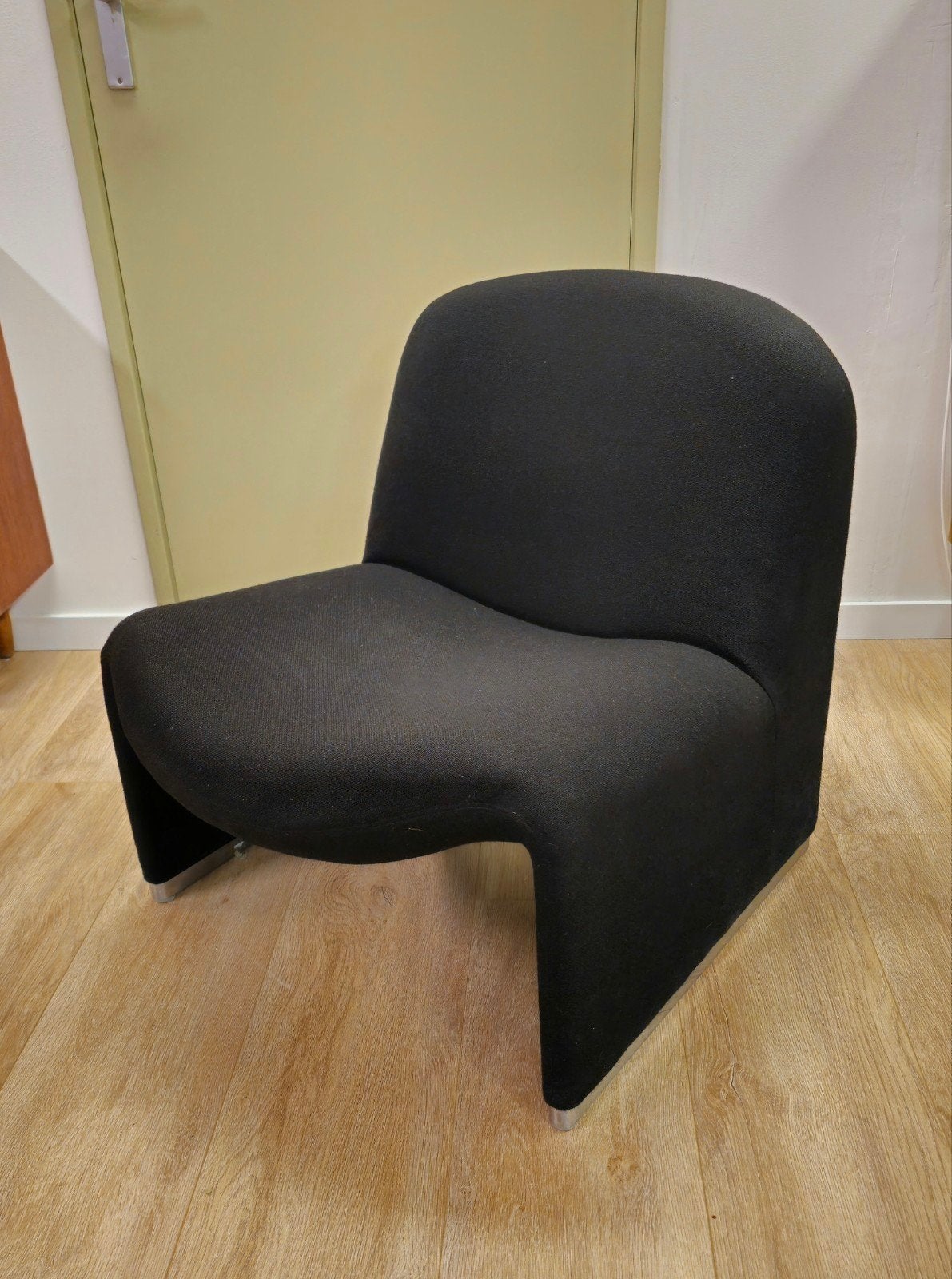 Vintage Airfort Giancarlo Piretti Alky Fauteuil Stoel Zwart, Ophalen, Gebruikt, Zwart, Giancarlo Piretti Alky