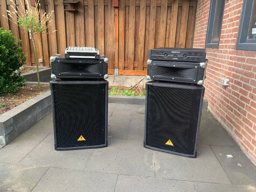 Mooie complete PA set te koop, Ophalen, Gebruikt, 500 tot 1000 watt, P.A.