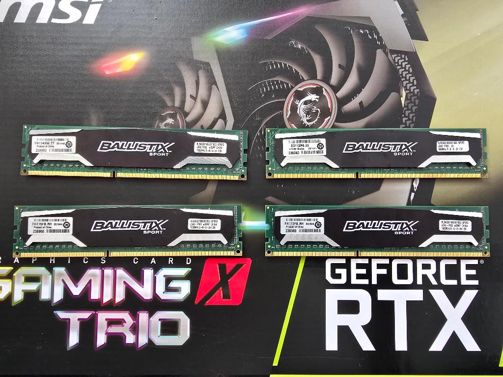 16GB DDR3 Crucial Ballistix Sport, Computers en Software, RAM geheugen, DDR3, Ophalen of Verzenden, Zo goed als nieuw, Desktop