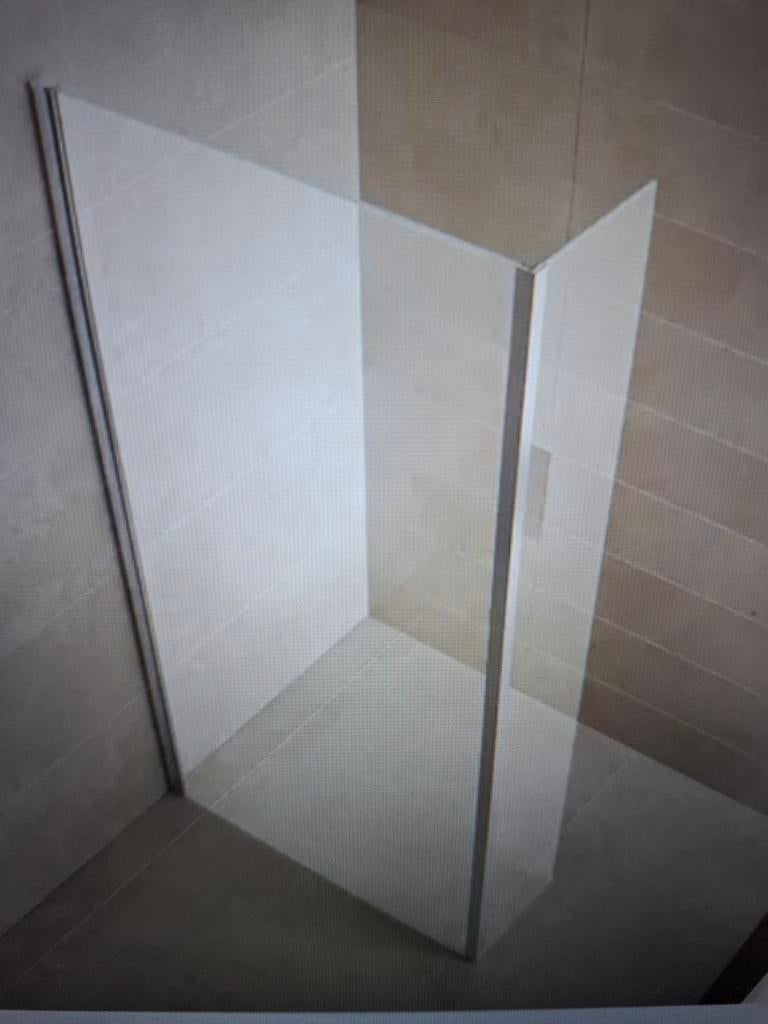 Douchewand 300x2000mm - Pivot Deur Chroom Glas 8mm, Ophalen, Glas, Douche