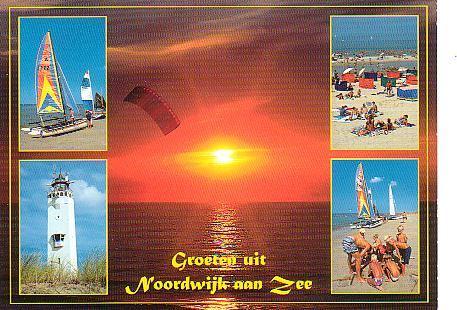 Ansichtkaart	Noordwijk	5-luik, Verzamelen, Verzenden, 1980 tot heden, Gelopen, Zuid-Holland