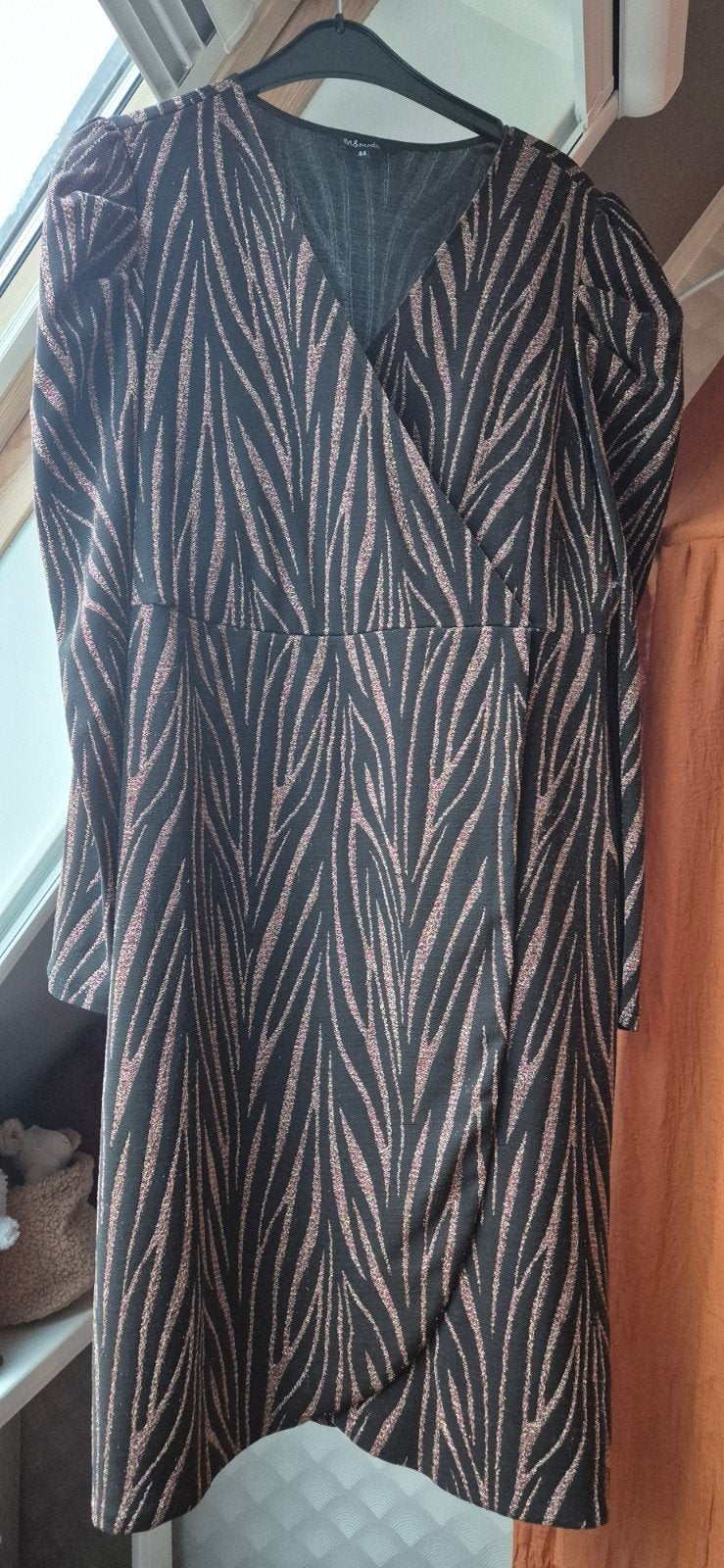 Mooie glitter feestjurk MS mode maat 44 zwart, Kleding | Dames, Jurken, Verzenden, Zwart, Maat 42/44 (L), Zo goed als nieuw