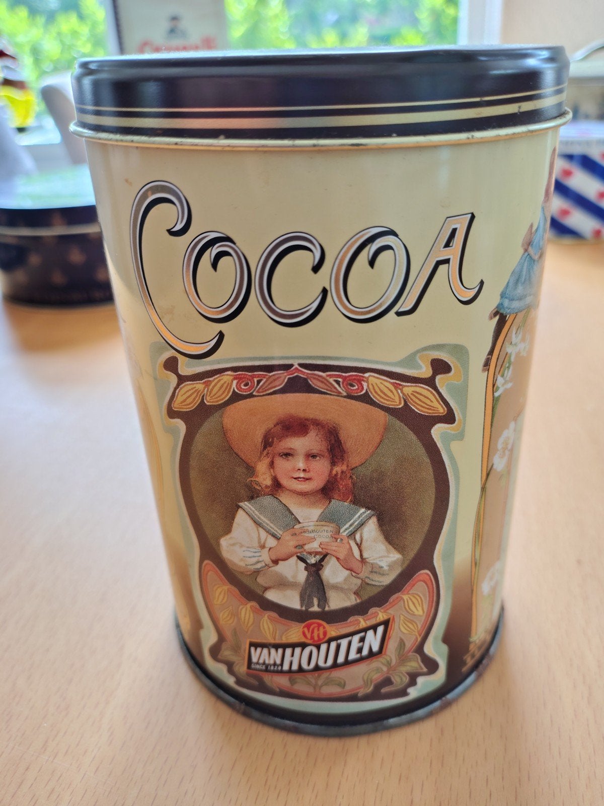 Vintage Van Houten Cacao Blik - Decoratief Verzamelobject, Verzamelen, Blikken, Ophalen of Verzenden, Gebruikt, Overige, Overige merken