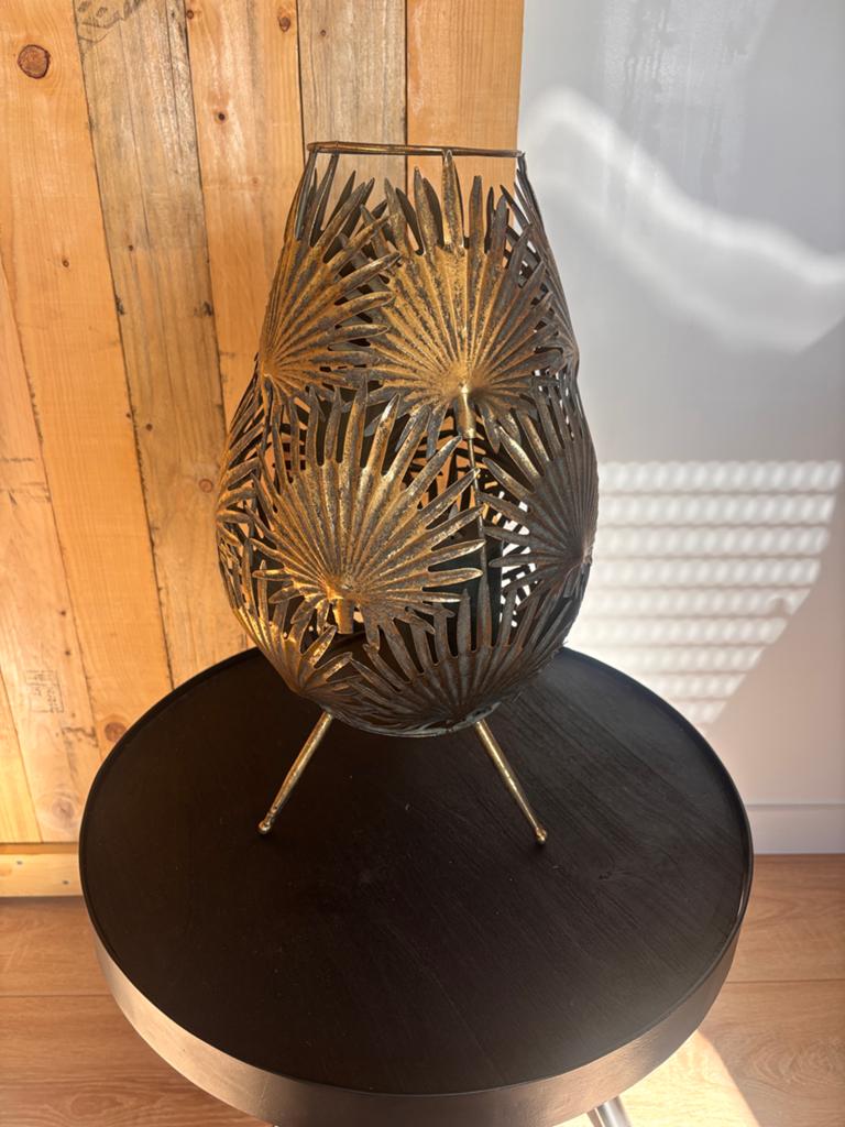 Clayre & Eef Kandelaar met palmblad design, Ophalen, Zo goed als nieuw, Metaal, Kandelaar