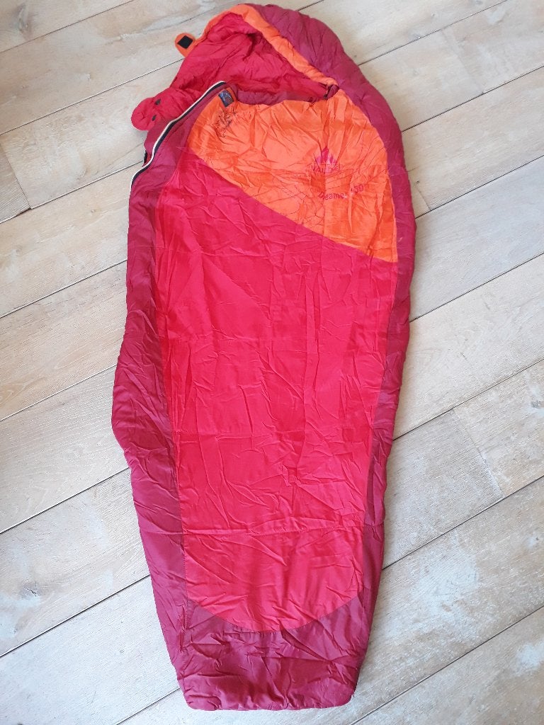 Kinderslaapzak: Vaude Dreamer 150, rood, Caravans en Kamperen, Slaapzakken, Ophalen of Verzenden, Gebruikt