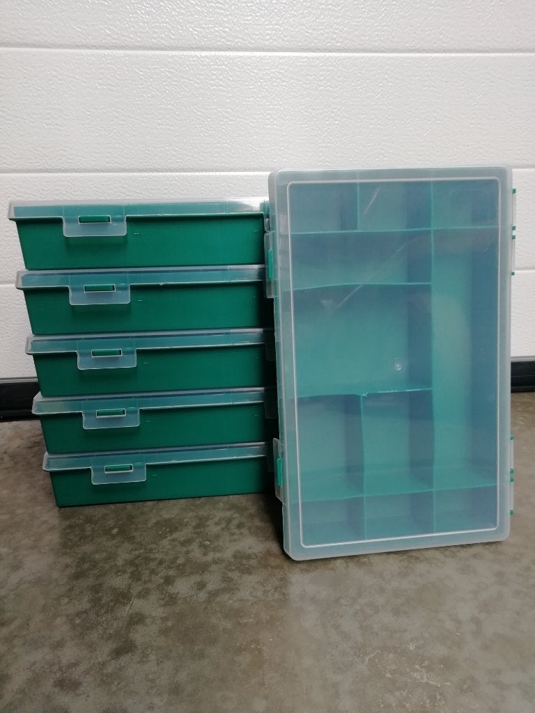 Nieuwe Sorteerkoffers met vaste verdeling 12-11 Groen, Dalen, Nieuw, Ophalen of Verzenden, Handelenmeer