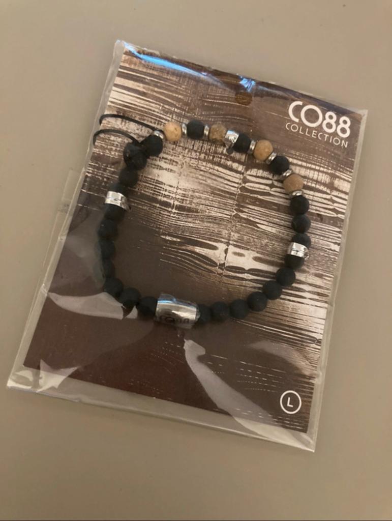 Armband natuurstenen kralen, Overige materialen, Zwart, Nieuw, Ophalen of Verzenden