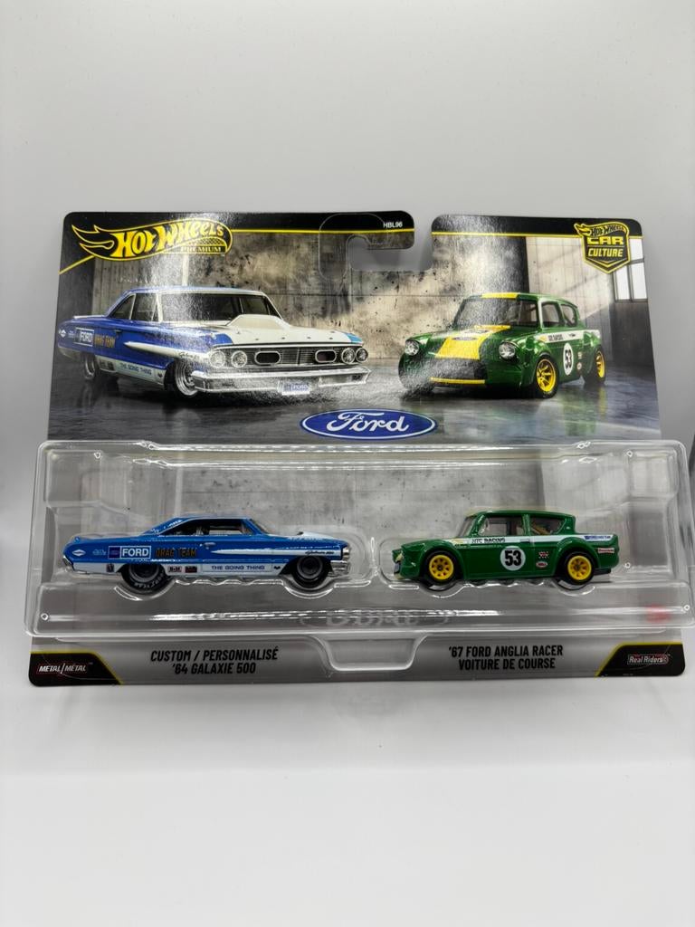 Hot wheels 2 pack Ford galaxie 500 & anglia, Ophalen of Verzenden, Zo goed als nieuw, Auto
