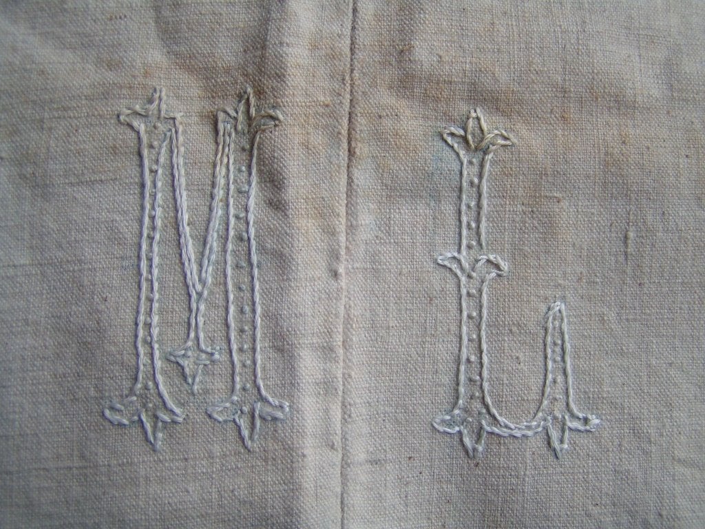 antiek katoen/linnen laken nr AA 24, Antiek en Kunst, Verzenden