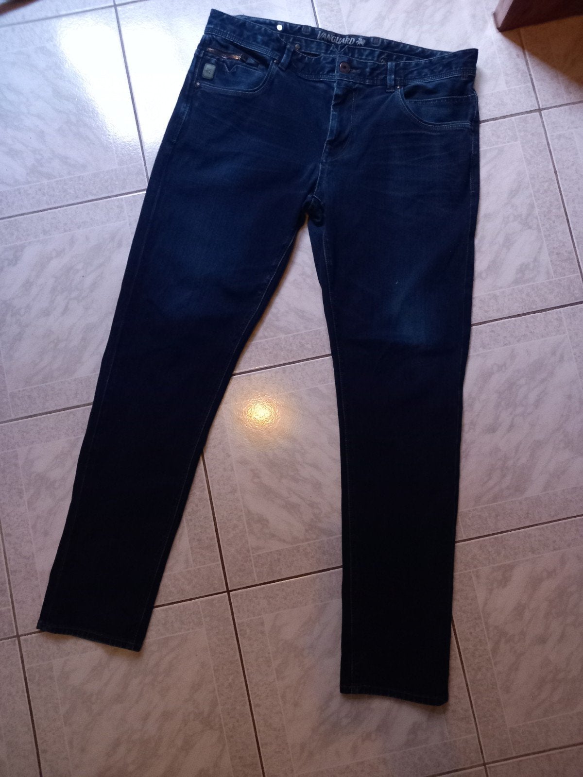 mooie stretchjeans Vanguard maat 35/32, Kleding | Heren, Spijkerbroeken en Jeans, Ophalen of Verzenden, Zo goed als nieuw, Blauw