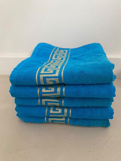 Vintage handdoeken van Versace (5 stuks), Verzenden, Gebruikt, Handdoek