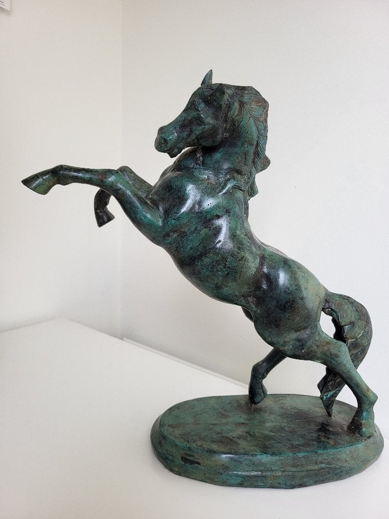 bronzen beeld paard 36 cm hoog, Ophalen of Verzenden, 20 - 50 cm, Beeld, Brons