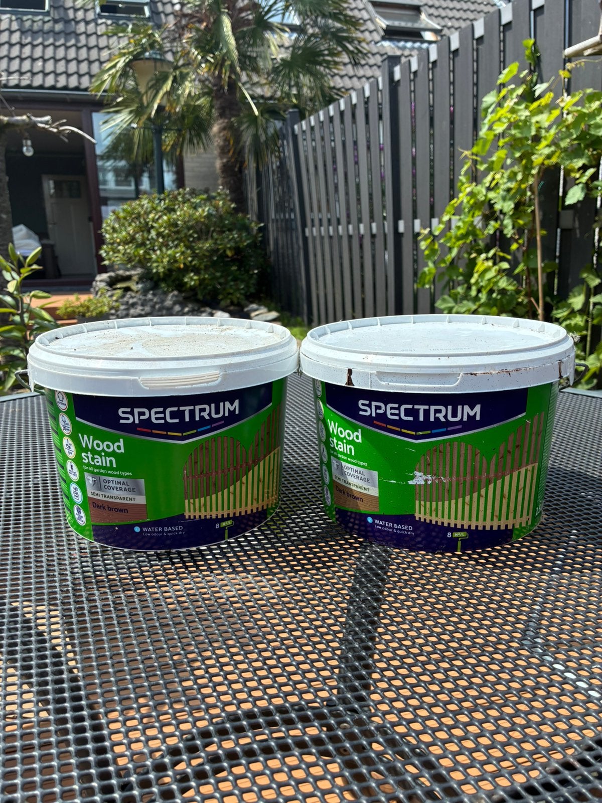 Spectrum Wood Stain Donkerbruin 3,5 liter, Ophalen, Gebruikt, Bruin, Verf