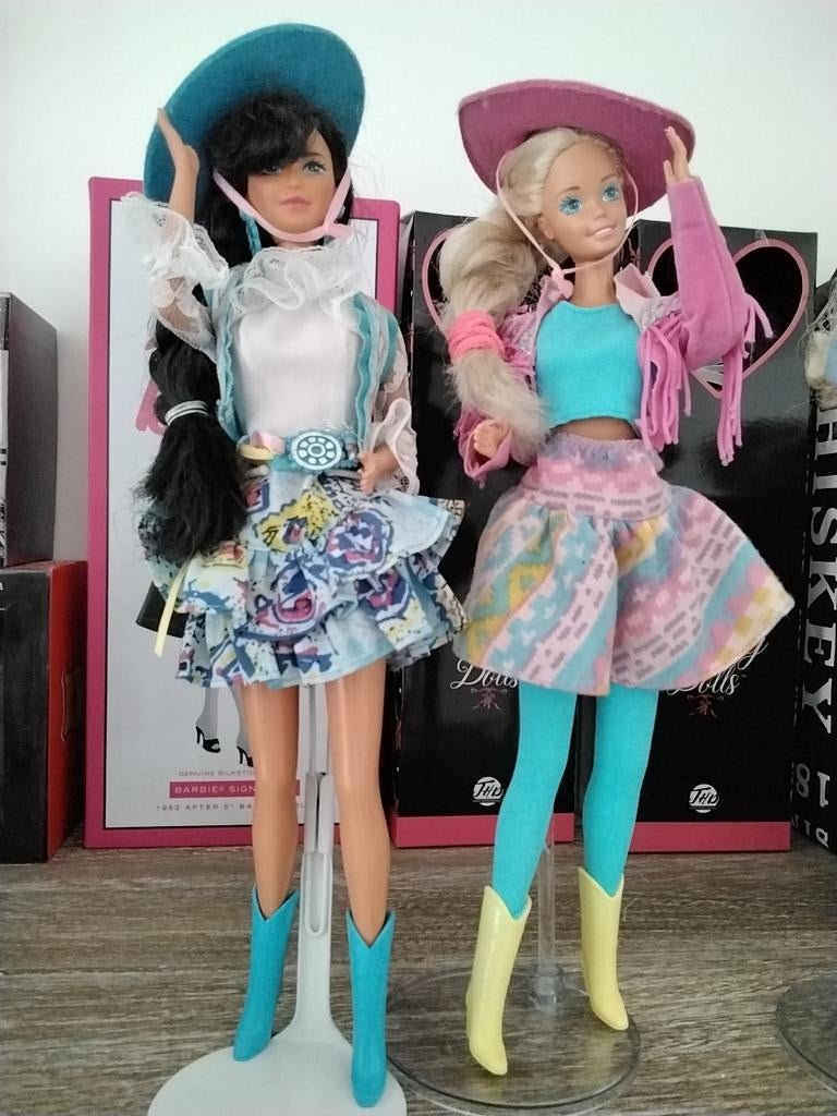 Vintage Barbie poppen - Cowgirl stijl, Ophalen of Verzenden