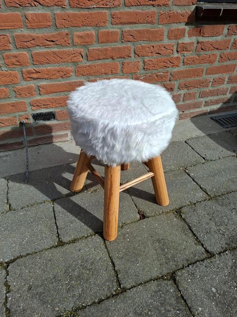 Krukje - zitkrukje - decoratiekrukje, Ophalen, Zo goed als nieuw, Hout