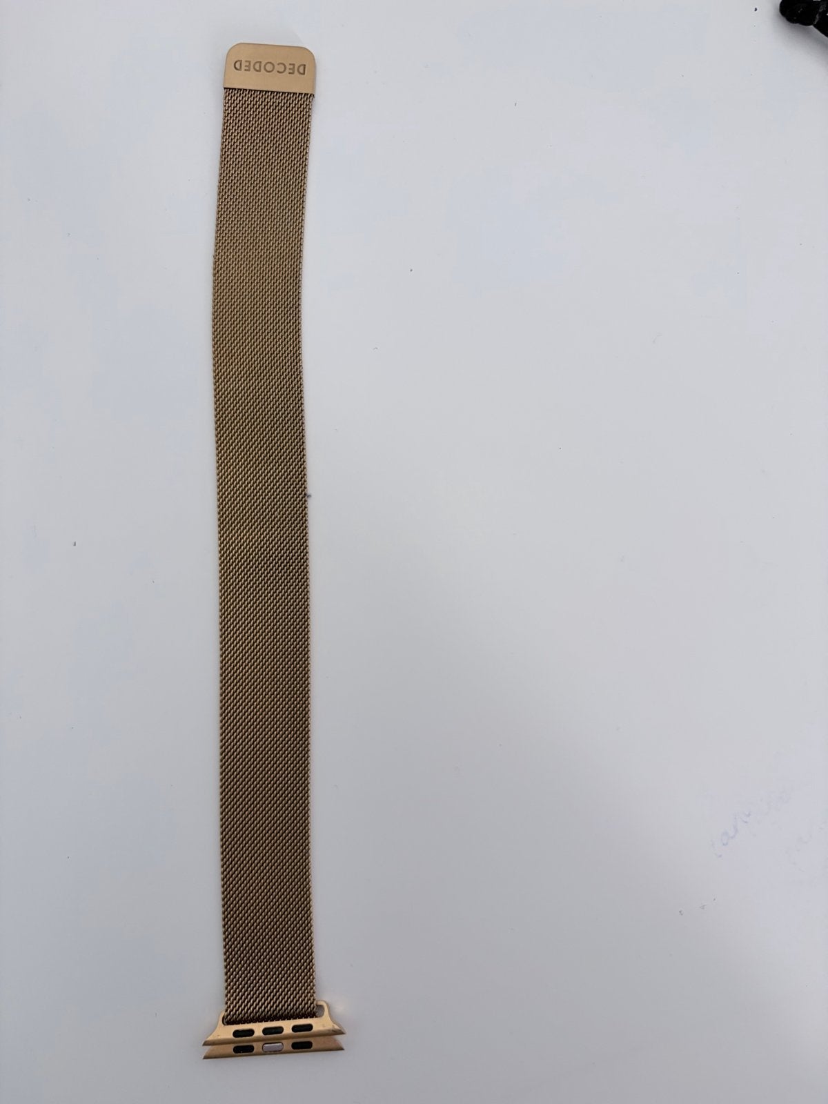 Decoded Milanese Apple Watch Bandje - Goud, Ophalen of Verzenden, Zo goed als nieuw, Geel